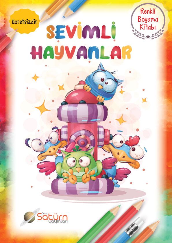 Ücretsiz Sevimli Hayvanlar Boyama Kitabı PDF